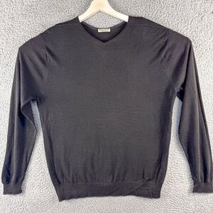 Peter Geeson‎ of England Sweater Mens Medium Gray Wool Outdoor Base Layer Preppy